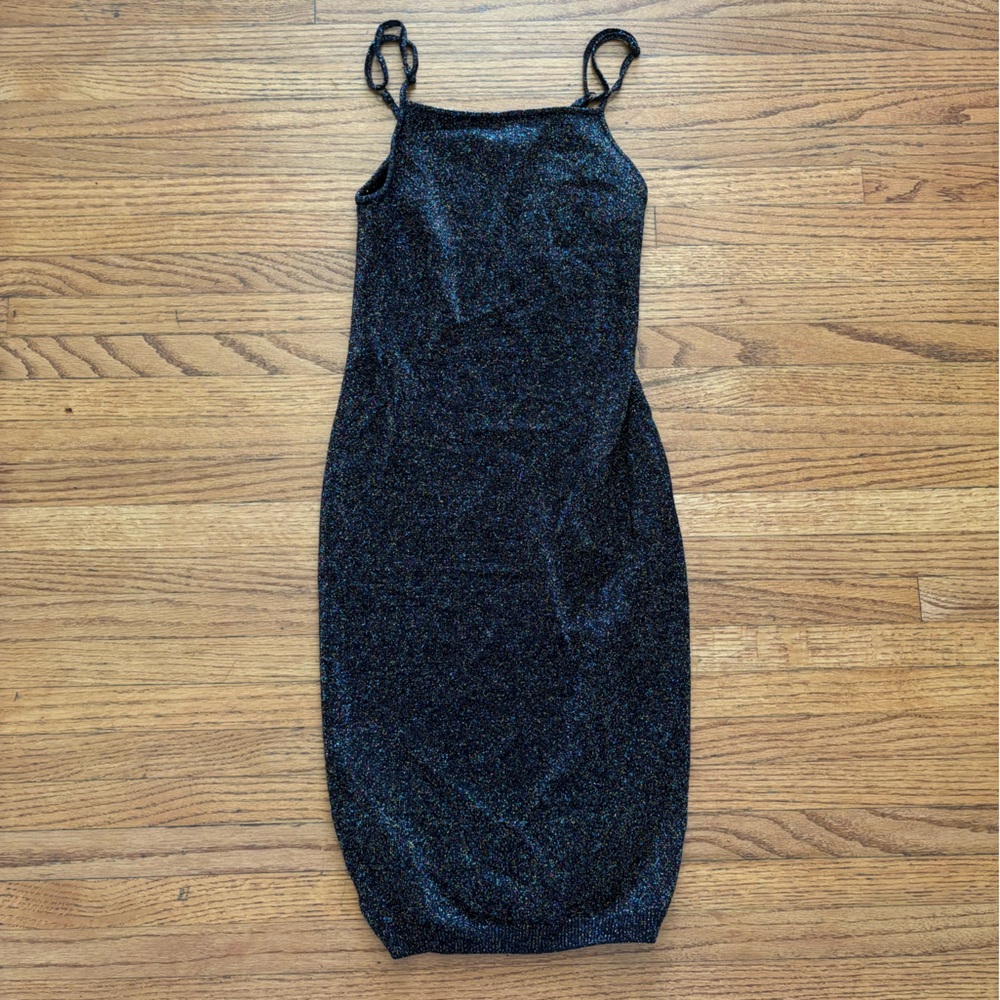Urban outfitters shimmer black dress